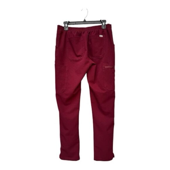 FIGS Yola Scrub Pants Women’s Small Maroon/ burgundy Cargo Pockets - Picture 2 of 3